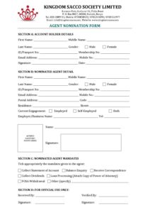 Agent Nomination Form